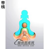悟道佛像精雕图（DXF-083)