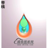 水滴悟道佛像精雕图（DXF-085)