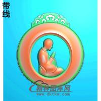 侧脸佛悟道佛像精雕图（DXF-089)