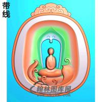 悟道佛像精雕图（DXF-092)