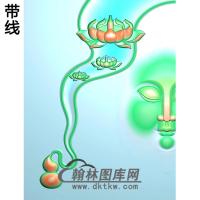 荷花悟道佛像精雕图（DXF-096)