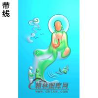 多佛悟道佛像精雕图（DXF-104)