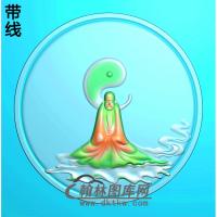 悟道佛像精雕图（DXF-124)