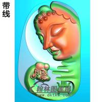 悟道佛像精雕图（DXF-153)