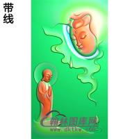 悟道佛像精雕图（DXF-157)