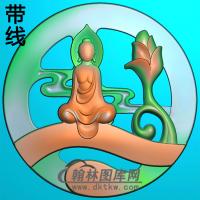 悟道佛像精雕图（DXF-171)