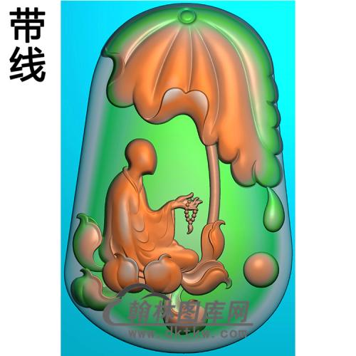 悟道佛像精雕图（DXF-173)