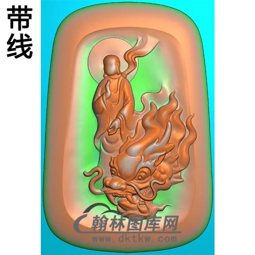 悟道佛像精雕图（DXF-243)