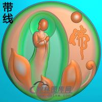 悟道佛像精雕图（DXF-253)
