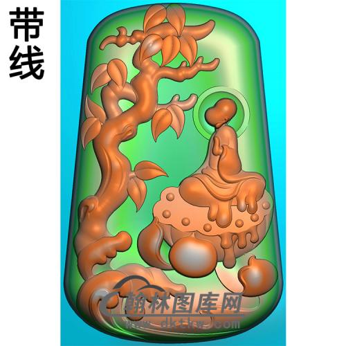 悟道佛像精雕图（DXF-301)