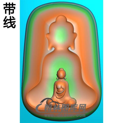 悟道佛像精雕图（DXF-309)