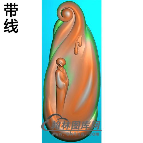 悟道佛像精雕图（DXF-325)