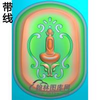 悟道佛像精雕图（DXF-331)
