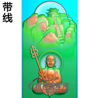 九华山地藏王菩萨带线精雕图（DZW-048)