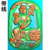 男文殊菩萨挂件带线精雕图（DZW-037)