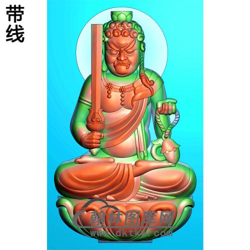 不动明王精雕图（DMW-012)