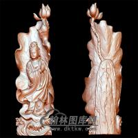 大莲花观音像立体圆雕图(YGY-097)