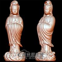 站浪花观音立体圆雕图(YGY-101)