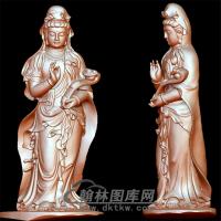 观音立体圆雕图(YGY-126)