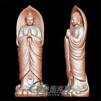 叶释迦佛像立体圆雕图(YFX-003)