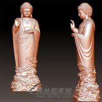 释迦牟尼佛站像立体圆雕图(YFX-008)