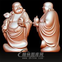 弥勒佛武官立体圆雕图(YML-016)