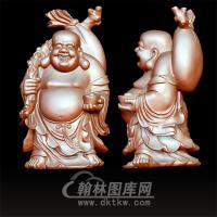 弥勒黄金袋立体圆雕图(YML-029)