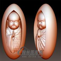 和尚挂件立体圆雕图(BBF-013)