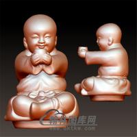 捧杯小和尚立体圆雕图(BBF-037)
