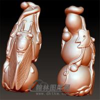 金蝉葫芦立体圆雕图(YHL-006)