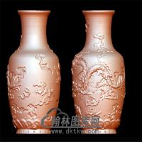 龙纹花瓶立体圆雕图(YHL-014)