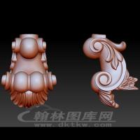 床头柜脚立体圆雕图（OMG-846）