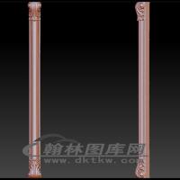 两门酒柜立柱立体圆雕图（OMG-630）