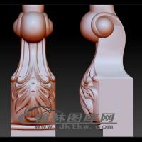 三人沙发中间脚立体圆雕图（OMG-681）