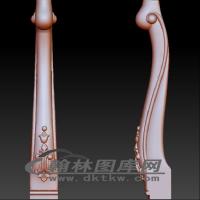 妆凳后脚立体圆雕图（OMG-587）