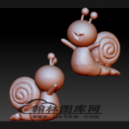 卡通蜗牛立体圆雕图（BLG-520）