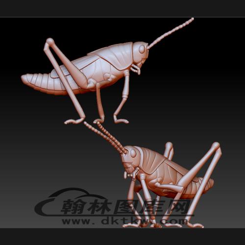 蚂蚱立体圆雕图（BLG-474）