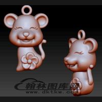卡通老鼠挂件立体圆雕图（BLG-401）