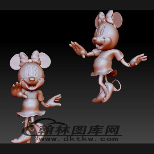 卡通米老鼠米妮立体圆雕图（BLG-414）