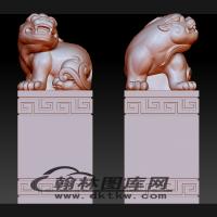 貔貅印章立体圆雕图（BLG-051）