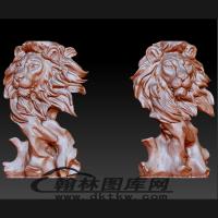 狮子头摆件立体圆雕图（BLG-135）