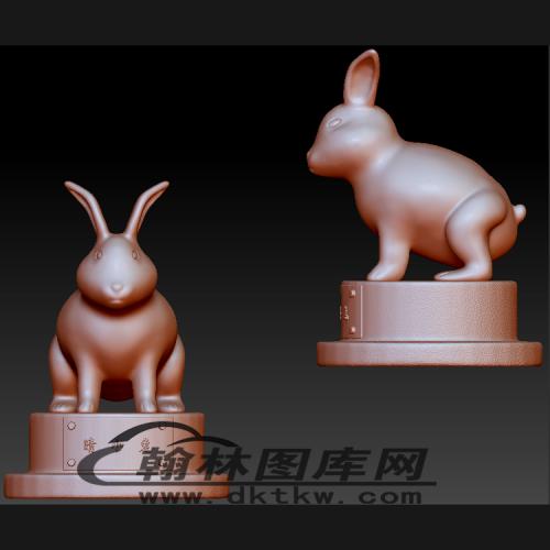 兔子立体圆雕图（BLG-242）