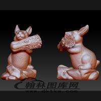 兔子立体圆雕图（BLG-247）
