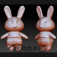 站立卡通兔子立体圆雕图（BLG-254）
