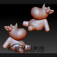 卡通牛立体圆雕图（BLG-172）