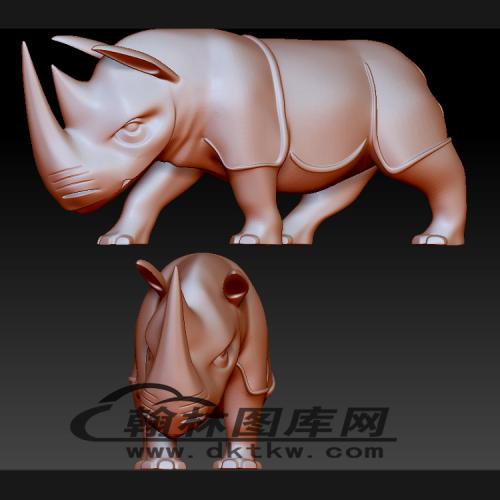 盔甲犀牛立体圆雕图（BLG-168）