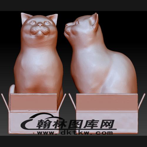 盒子猫立体圆雕图（BLG-191）