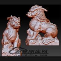 囚牛立体圆雕图（BLG-595）