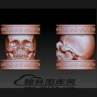 骷髅桶珠立体圆雕图（BLG-321）