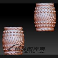 鼓珠腰珠桶珠手串立体圆雕图（BLG-292）